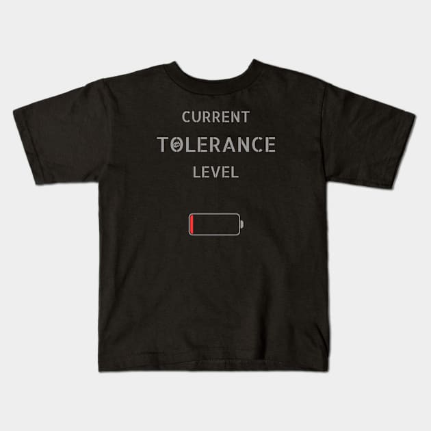 Tolerance level Kids T-Shirt by Cavaleyn Designs